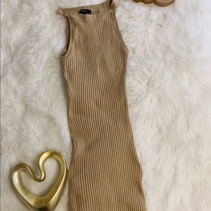 Forever 21 nude halter bodycon dress